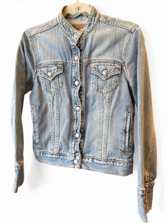 Levi's VINTAGE Easy Rider Light Blue Wash Denim Jacket with moto collar - Picture 3 of 7